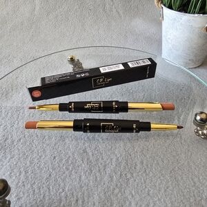 CP Lips Dual-Ended Lip Liner Brown And LipStick Peachy Nude 01. All In 1. Creamy